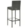 High garden stools cushions 2 pcs gray synthetic rattan by vidaXL, Garden chairs - Ref: Foro24-313436, Price: 152,07 €, Disco...