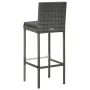 Hohe Gartenhocker, Kissen, 2 Stück, graues synthetisches Rattan von vidaXL, Gartenstühle - Ref: Foro24-313436, Preis: 152,05 ...