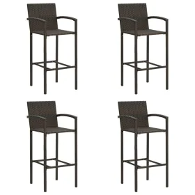 Kitchen stools 4 units brown synthetic rattan by vidaXL, Garden chairs - Ref: Foro24-313454, Price: 181,81 €, Discount: %