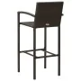 Küchenhocker 4 Einheiten braunes synthetisches Rattan von vidaXL, Gartenstühle - Ref: Foro24-313454, Preis: 181,81 €, Rabatt: %