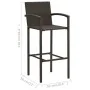 Küchenhocker 4 Einheiten braunes synthetisches Rattan von vidaXL, Gartenstühle - Ref: Foro24-313454, Preis: 181,81 €, Rabatt: %