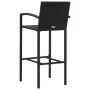 Kitchen stools 4 units black synthetic rattan by vidaXL, Garden chairs - Ref: Foro24-313455, Price: 190,54 €, Discount: %