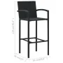 Kitchen stools 4 units black synthetic rattan by vidaXL, Garden chairs - Ref: Foro24-313455, Price: 190,54 €, Discount: %