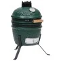 Green ceramic Kamado 2-in-1 smoker barbecue 56 cm by vidaXL, Barbecues - Ref: Foro24-316094, Price: 250,71 €, Discount: %
