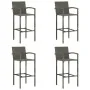 Küchenhocker 4 Einheiten graues synthetisches Rattan von vidaXL, Gartenstühle - Ref: Foro24-313456, Preis: 170,57 €, Rabatt: %