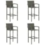 Kitchen stools 4 units gray synthetic rattan by vidaXL, Garden chairs - Ref: Foro24-313456, Price: 170,57 €, Discount: %