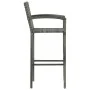 Kitchen stools 4 units gray synthetic rattan by vidaXL, Garden chairs - Ref: Foro24-313456, Price: 170,57 €, Discount: %