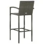 Kitchen stools 4 units gray synthetic rattan by vidaXL, Garden chairs - Ref: Foro24-313456, Price: 170,57 €, Discount: %