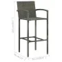 Kitchen stools 4 units gray synthetic rattan by vidaXL, Garden chairs - Ref: Foro24-313456, Price: 170,57 €, Discount: %