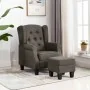 Taupe gray fabric armchair with footrest stool by vidaXL, Armchairs - Ref: Foro24-320159, Price: 276,90 €, Discount: %