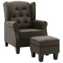 Taupe gray fabric armchair with footrest stool by vidaXL, Armchairs - Ref: Foro24-320159, Price: 276,90 €, Discount: %