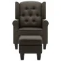 Taupe gray fabric armchair with footrest stool by vidaXL, Armchairs - Ref: Foro24-320159, Price: 276,90 €, Discount: %