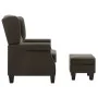 Taupe gray fabric armchair with footrest stool by vidaXL, Armchairs - Ref: Foro24-320159, Price: 276,90 €, Discount: %