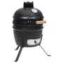 Barbacoa 2 en 1 ahumadora Kamado de cerámica negro 56 cm de vidaXL, Barbacoas - Ref: Foro24-316093, Precio: 259,33 €, Descuen...