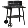 Holzkohlegrill mit schwarzen Stahlrädern von vidaXL, Grillen - Ref: Foro24-315386, Preis: 71,62 €, Rabatt: %