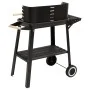 Charcoal barbecue with black steel wheels by vidaXL, Barbecues - Ref: Foro24-315386, Price: 70,26 €, Discount: %