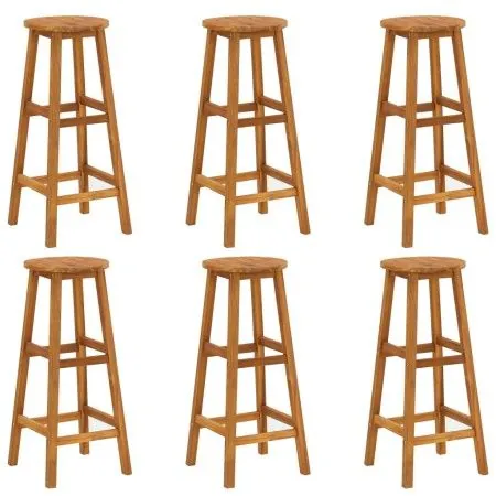 Taburetes de cocina 6 unidades madera maciza de acacia de vidaXL, Sillas de jardín - Ref: Foro24-310287, Precio: 249,13 €, De...
