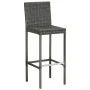 Hohe Gartenhocker, Kissen, 4 Stück, graues synthetisches Rattan von vidaXL, Gartenstühle - Ref: Foro24-313438, Preis: 299,55 ...