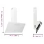 Campana extractora pared acero y vidrio templado blanco 90 cm de vidaXL, Extractores - Ref: Foro24-51674, Precio: 233,58 €, D...