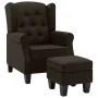 Dunkelbrauner Stoffsessel mit Fußhocker von vidaXL, Sessel - Ref: Foro24-320156, Preis: 238,48 €, Rabatt: %