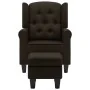 Dunkelbrauner Stoffsessel mit Fußhocker von vidaXL, Sessel - Ref: Foro24-320156, Preis: 238,48 €, Rabatt: %