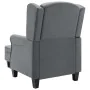 Sillón con taburete reposapiés tela gris claro de vidaXL, Sillones - Ref: Foro24-320151, Precio: 306,14 €, Descuento: %