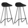 Küchenhocker 2 Einheiten aus schwarzem Echtleder von vidaXL, Küchenhocker - Ref: Foro24-320641, Preis: 145,55 €, Rabatt: %