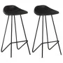 Kitchen stools 2 units black genuine leather by vidaXL, Kitchen stools - Ref: Foro24-320641, Price: 145,55 €, Discount: %