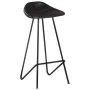 Küchenhocker 2 Einheiten aus schwarzem Echtleder von vidaXL, Küchenhocker - Ref: Foro24-320641, Preis: 145,55 €, Rabatt: %