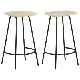 Taburetes de cocina 2 unidades madera maciza de mango de vidaXL, Taburetes de cocina - Ref: Foro24-320647, Precio: 148,84 €, ...