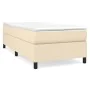 Cream fabric bed frame 100x200 cm by vidaXL, Beds and slatted bases - Ref: Foro24-3120843, Price: 91,62 €, Discount: %