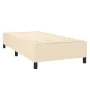 Cream fabric bed frame 100x200 cm by vidaXL, Beds and slatted bases - Ref: Foro24-3120843, Price: 91,62 €, Discount: %