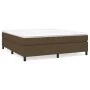Box spring bed frame brown fabric 160x200 cm by vidaXL, Beds and slatted bases - Ref: Foro24-3120873, Price: 123,77 €, Discou...