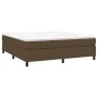Box spring bed frame brown fabric 160x200 cm by vidaXL, Beds and slatted bases - Ref: Foro24-3120873, Price: 123,77 €, Discou...