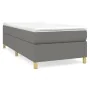 Dark gray fabric bed frame 100x200 cm by vidaXL, Beds and slatted bases - Ref: Foro24-3120938, Price: 92,01 €, Discount: %