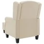 Cream fabric armchair with footrest stool by vidaXL, Armchairs - Ref: Foro24-320160, Price: 253,25 €, Discount: %