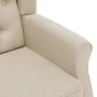 Cream fabric armchair with footrest stool by vidaXL, Armchairs - Ref: Foro24-320160, Price: 253,25 €, Discount: %