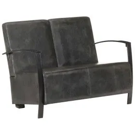 Zweiplätziges Sofa aus echtem, gealtertem grauem Leder. von vidaXL, Sessel - Ref: Foro24-321866, Preis: 366,24 €, Rabatt: %