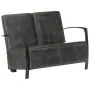 Zweiplätziges Sofa aus echtem, gealtertem grauem Leder. von vidaXL, Sessel - Ref: Foro24-321866, Preis: 366,24 €, Rabatt: %