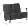 Zweiplätziges Sofa aus echtem, gealtertem grauem Leder. von vidaXL, Sessel - Ref: Foro24-321866, Preis: 366,24 €, Rabatt: %