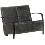 Zweiplätziges Sofa aus echtem, gealtertem grauem Leder. von vidaXL, Sessel - Ref: Foro24-321866, Preis: 366,24 €, Rabatt: %