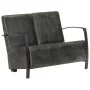 Aged gray genuine leather 2-seater sofa by vidaXL, Armchairs - Ref: Foro24-321866, Price: 366,24 €, Discount: %