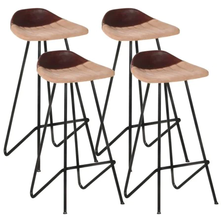 Küchenhocker 4 Einheiten braunes Echtleder von vidaXL, Küchenhocker - Ref: Foro24-320646, Preis: 170,08 €, Rabatt: %