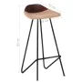 Küchenhocker 4 Einheiten braunes Echtleder von vidaXL, Küchenhocker - Ref: Foro24-320646, Preis: 170,08 €, Rabatt: %
