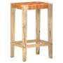 Taburetes de bar 2 piezas cuero auténtico marrón 75 cm de vidaXL, Taburetes de cocina - Ref: Foro24-321830, Precio: 129,07 €,...