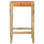 Taburetes de bar 2 piezas cuero auténtico marrón 75 cm de vidaXL, Taburetes de cocina - Ref: Foro24-321830, Precio: 129,07 €,...