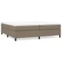 Box spring bed frame taupe gray fabric 200x200 cm by vidaXL, Beds and slatted bases - Ref: Foro24-3120890, Price: 136,69 €, D...