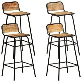 Küchenhocker 4 Einheiten aus massivem Mangoholz von vidaXL, Küchenhocker - Ref: Foro24-321955, Preis: 284,54 €, Rabatt: %