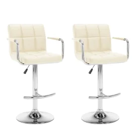 Küchenhocker 2 Stück Kunstleder Farbe Creme von vidaXL, Küchenhocker - Ref: Foro24-323627, Preis: 145,65 €, Rabatt: %