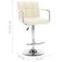 Kitchen stools 2 units synthetic leather cream color by vidaXL, Kitchen stools - Ref: Foro24-323627, Price: 145,25 €, Discoun...